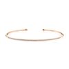 Image 1 : Natural 0.19 CTW Be Brave Bangle Cuff Bracelet 18KT Rose Gold