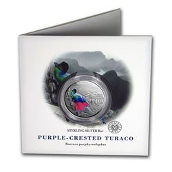 2019 South Africa 1 oz Silver Flowers and Birds: Turaco