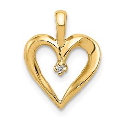 14k Yellow Gold Diamond Heart Mtg
