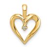 Image 1 : 14k Yellow Gold Diamond Heart Mtg