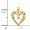 Image 2 : 14k Yellow Gold Diamond Heart Mtg