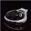Image 3 : Natural 3.42 CTW Rectangle Cushion Cut Micro Pave Diamond Ring 14KT White Gold