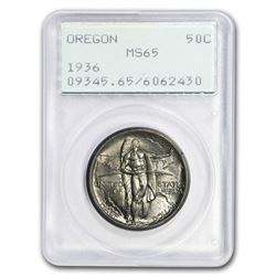 1936 Oregon Trail Memorial Half Dollar MS-65 PCGS (Rattler)