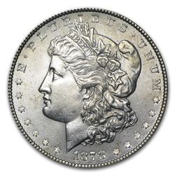 1878 Morgan Dollar 7 Tailfeathers Rev of 78 AU