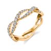 Image 1 : Natural 0.35 CTW Stackable Diamond Waves Infinity Ring 18KT Yellow Gold