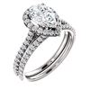 Image 1 : Natural 2.52 CTW Halo Teardrop Pear Cut Diamond Engagement Set 14KT White Gold