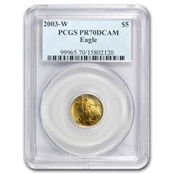 2003-W 1/10 oz Proof Gold American Eagle PR-70 PCGS
