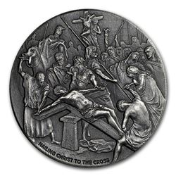 2017 2 oz Silver Coin - Biblical Series (Nailing Christ to Cross)