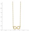 Image 2 : 14k Yellow Gold Polished Infinity Necklace - 16.5 in.