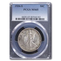 1936-S Walking Liberty Half Dollar MS-65 PCGS