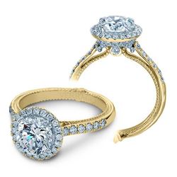 Natural 3.67 CTW Diamond Engagement Halo Ring 14KT Yellow Gold