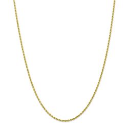 10k Yellow Gold 2 mm Diamond-cut Rope Chain - 28 in.