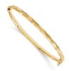Image 1 : 14k Gold Brushed & Polished Hinged Bangle Bracelet