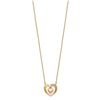 Image 1 : 14K Two-Tone Hearts CZ with 2IN EXT Necklace - 20 in.