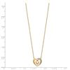 Image 2 : 14K Two-Tone Hearts CZ with 2IN EXT Necklace - 20 in.