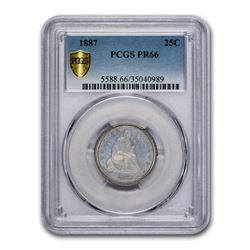 1887 Liberty Seated Quarter PR-66 PCGS