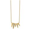 Image 1 : 14k Yellow Gold Triangles CZ w/ 2 in ext Necklace - 20 in.