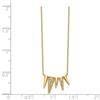 Image 2 : 14k Yellow Gold Triangles CZ w/ 2 in ext Necklace - 20 in.