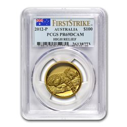 2012-P Australia 1 oz Gold Koala PR-69 PCGS (FS, High Relief)
