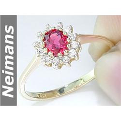 Certified .75 ct White Sapphire & Diamond Ring 14k Gold