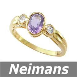 Circle of Love  .50 ct Blue & White Diamond Pendant 14k