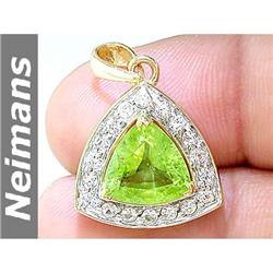 10.25 ct Sapphire & Diamond Pendant 14kt Gold