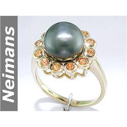 Antique 1.25 ct Peridot & Diamond Ring 14kt Gold CERT