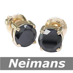 Vintage Gem .75 ct Blue Diamond & Diamond Ring 14k Gold