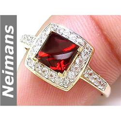 Certified .75 ct Pink Sapphire & Diamond Ring 14kt Gold