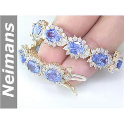 USGL 2.75 ct Blue & White Sapphire Eternity Ring 14kt