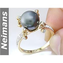 USGL Certified 1.25 ct Sapphire & Diamond Ring 14k Gold