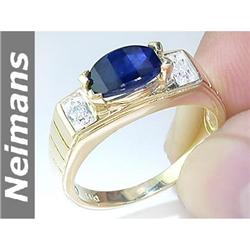 Certified 1.25 ct Sapphire Solitaire Pendant 14kt Gold