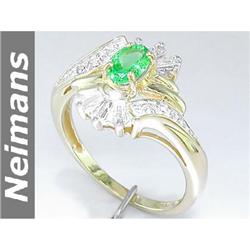 USGL Certified 6.75 ct Emerald & Diamond Stud Earrings