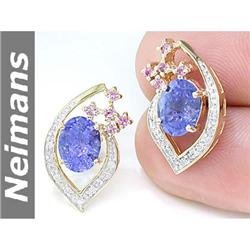 Antique Gem 1.25 ct Tanzanite & White Sapphire Ring 14k