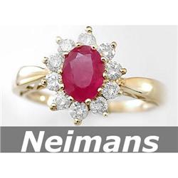 Certified Gem 6.50 ct Sapphire & Diamond Ring 14k Gold