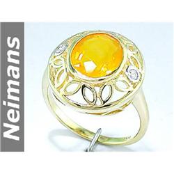 Gem Certified 6.75 ct Amethyst & Diamond Ring 14kt Gold