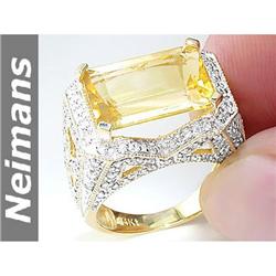 .75 ct Sapphire & Diamond Ring 14kt CERTIFIED