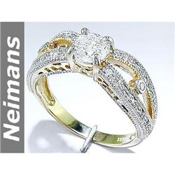 Gem 2.25 ct Certified Sapphire & VS Diamond Ring 14kt