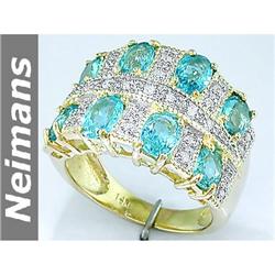 Gem 6.50 ct Certified Sapphire & Diamond Bracelet 14kt