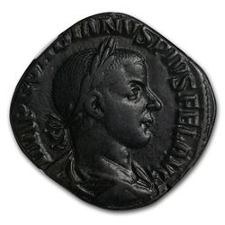 Roman AE Sestertius Gordian III/Laetitia (238-244 AD) XF NGC