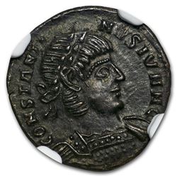 Roman AE3/4 Emperor Constantine II (337-340 AD) Ch AU NGC