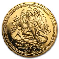 Isle of Man 1/2 oz Gold Angel BU/Proof (Random Year)