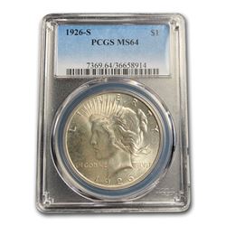 1926-S Peace Dollar MS-64 PCGS