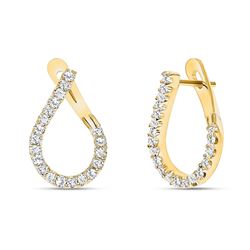 Natural 0.62 CTW Girls Night Out Diamond Earrings 14KT Yellow Gold