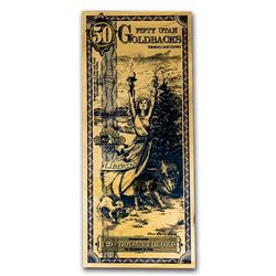 50 Utah Goldback - Aurum Gold Foil Note (24k)