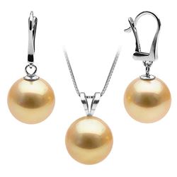 Golden South Sea Classic Pendant and Dangle Earring Set