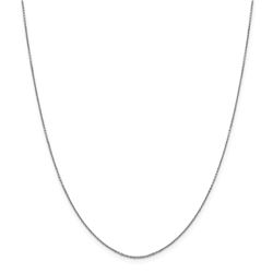 14k White Gold .90 mm Diamond-cut Cable Chain Necklace - 18 in.