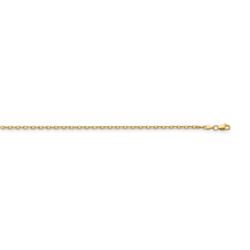 14k Yellow Gold Diamond Cut 3 mm Open Link Cable Chain - 18 in.