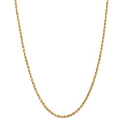 14k Yellow Gold 3.20 mm Diamond Cut Rope Chain - 28 in.