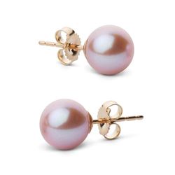 Elite Collection Lavender Freshwater Pearl Stud Earrings, 7.5-8.0mm